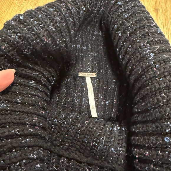 Free People ‘Leo’ Black Cowl Neck Sweater - Picture 3 of 8